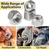 Vifmy 20 Pack 1/2"-13 Inch Locknuts,304 (A2-70) Stainless Steel Nylon