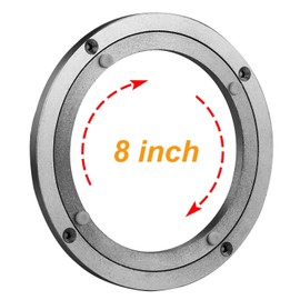 CBTONE 8 Inch Aluminum Lazy Susan Bearing Turntable Bearings 200mm Silver Turntable Swivel Plate Hardware for Dining-Table