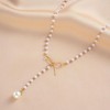 Necklace for Women Dainty Long Necklaces Trendy Bow pearl tassel