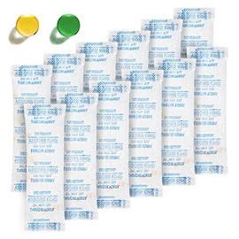 Absorbking Silica Gel Packs - 50 Pcs 5 Gram Moisture Absorbers, Silica Gel Desiccant Packs for Storage, Silica Gel Packets Food Grade Orange to Green Indicating for Moisture Control