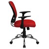 Flash Furniture Alfred Mid-Back Red Mesh Swivel Task Office Chair