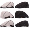HNJKJEU Peaked Caps for Men Flat Cap Adjustable Cotton Flat