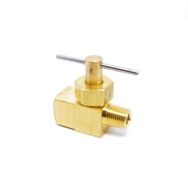 Precision Brass Liquid Gas Needle Valve 1/8 Male NPT x 1/8 Female NPT FIP FPT NPT