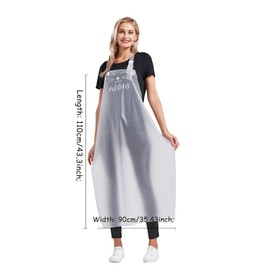 Nanxson CF3148 Unisex Apron TPU Odourless Environmentally Friendly Waterproof Adjustable Neck Shoulder Lightweight Work Apron, transparent