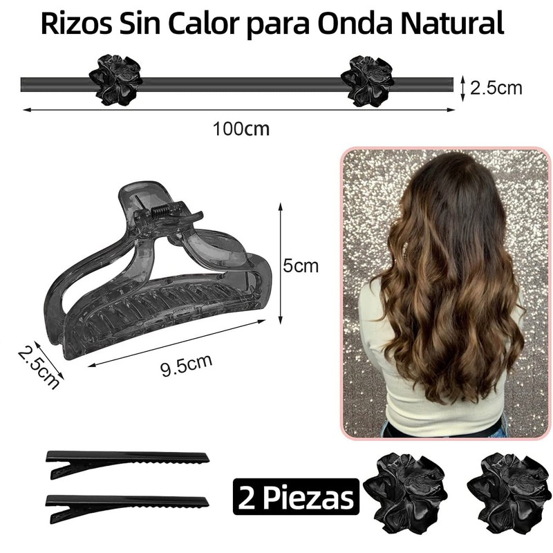 Rizos Sin Calor para Onda Natural, Rizadores de Cabello Sin