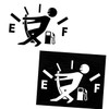 BUGUUYO Funny Car Stickers Empty Gas Sticker High Gas Consumption