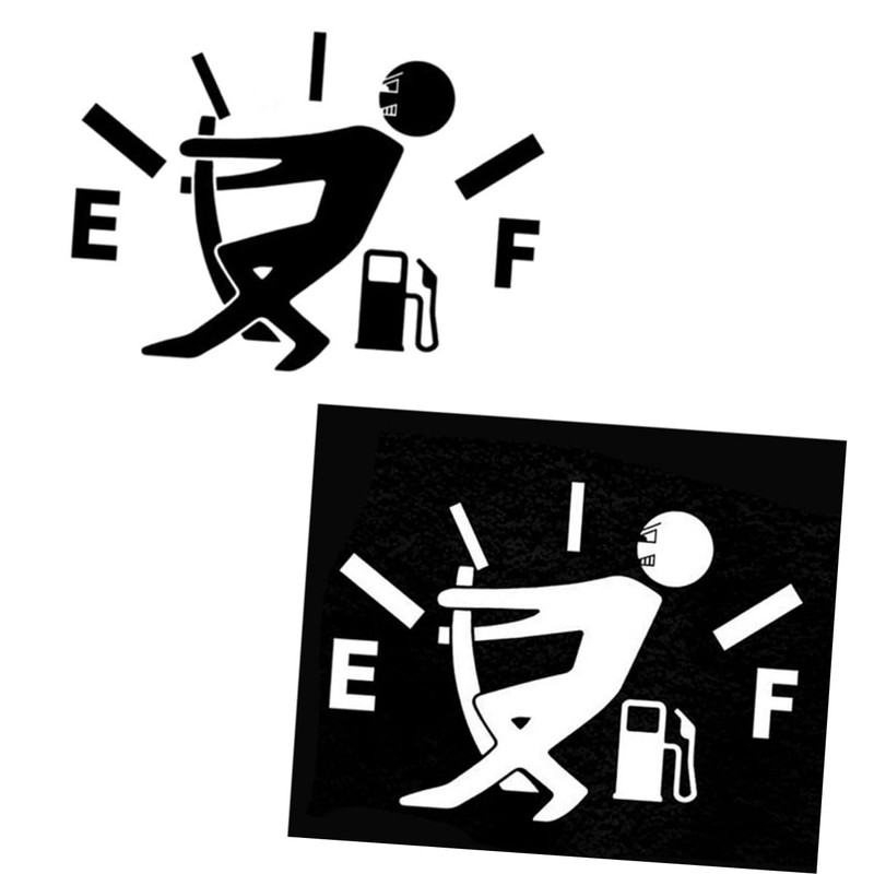 BUGUUYO Funny Car Stickers Empty Gas Sticker High Gas Consumption