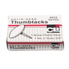 Charles Leonard Thumb Tacks, Nickel Plated Solid Head, 3/8 Inch