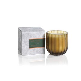 Amber Musk Light Amber Glass Suede Zodax 31 oz Scented Jar Candle