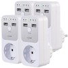 revolt Timer Socket: Set of 4 Digital Dual USB &