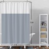 SDOTPMT 105 x 160 cm Grey White Two-Tone Shower Curtain
