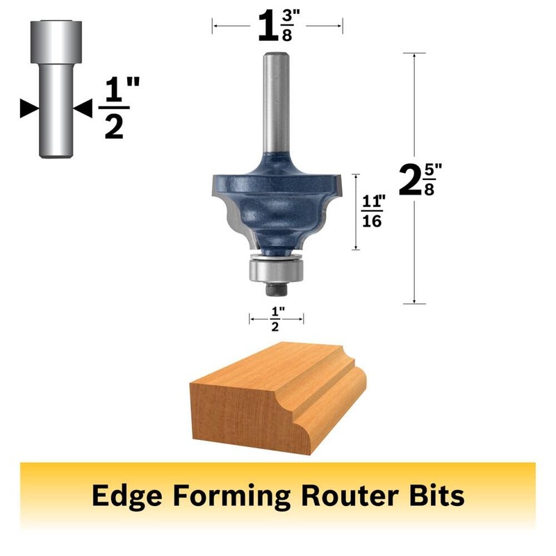 BOSCH 85605M 1-3/8 In. x 11/16 In. Carbide Tipped Cove