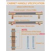 GYUNXI Cabinet Handles 4 Pack 96mm Hole Center Aluminum Kitchen