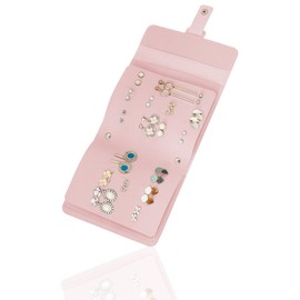 TOMOTHY Piercing Case, Portable, Dedicated Storage for Piercings, Stores 42 Pairs, Earrings, Carrying Case, Pink