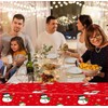 COSORO 137*274cm Plastic Christmas Tablecloths Party,Large Xmas Table Cloth Rectangle
