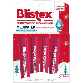 Blistex Bálsamo Labial Edición Limitada, Menta, 4.25g, Paquete de 4