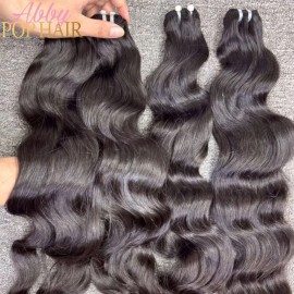 Raw Unprocessed Human Hair Vietnamese Natural Wave Hair Raw Burmese Curly  100% Cuticle Aligned Straight Hair Extensionscolor: 1pcs Burmese curly hair, Stretched Length: 24 Inches