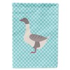 Caroline's Treasures BB8075GF Buff Grey Back Goose Blue Check Garden
