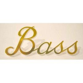 Replica Plexi-Era Marshall Bass Logo  Gold/White Accurate Mounting Pin Placement