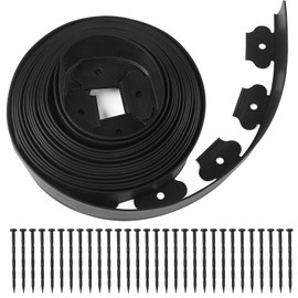 Garden Trimming Tape - 2" Wide x 33' Long，Landscape Edging Border with 30 Spikes, Garden Edging Lawn Border Kit, Plastic Edging Border Flexible for Garden Flower Beds Lawn Yard Pathway Paver Edging
