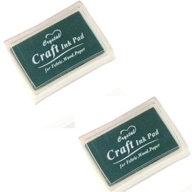 LUYING Stamp Base Ink Green Set, Assorted Colors, Highly Colored Ink, Hand Seal, Hand Made for DIY, Cloth, Wood, Can be Used for Celebrations, Finger Painting, Message Cards, New Year's Card Finger