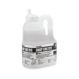 TAJIMA Marking Chalk - Dark White 6-lbs (2.7kg) Semi Permanent Snap-Line Dye with Durable Bottle & Easy-Fill Nozzle - PLC3-DW2700
