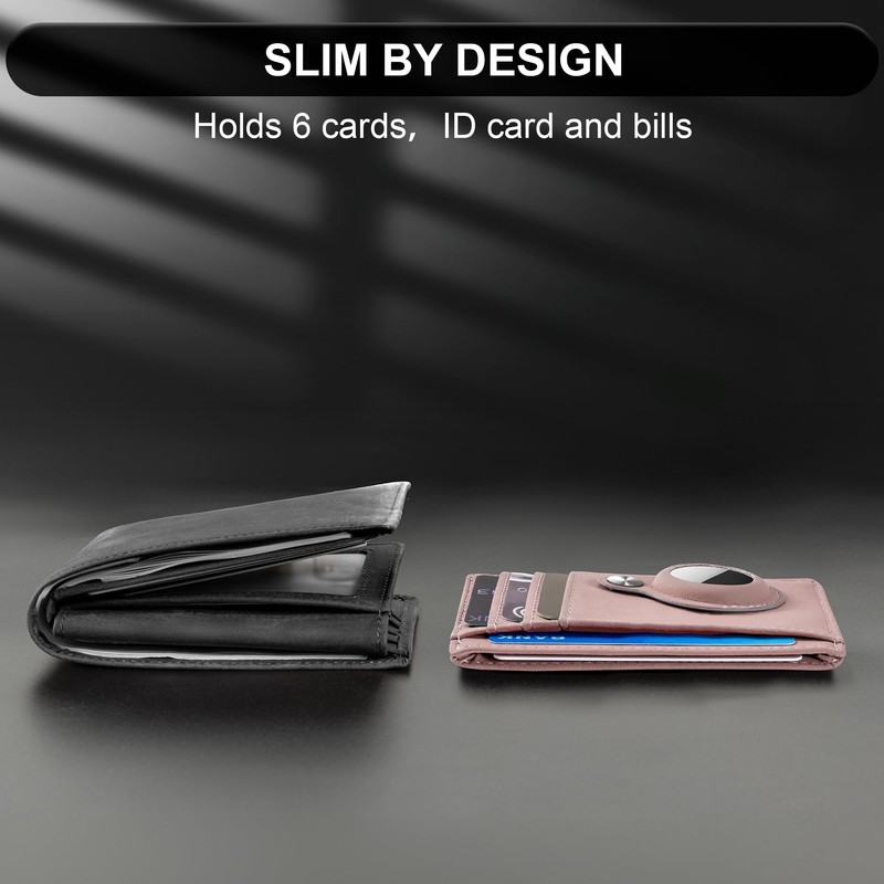 Hawanik Slim Minimalist Front Pocket Air Tag Wallet, RFID Blocking