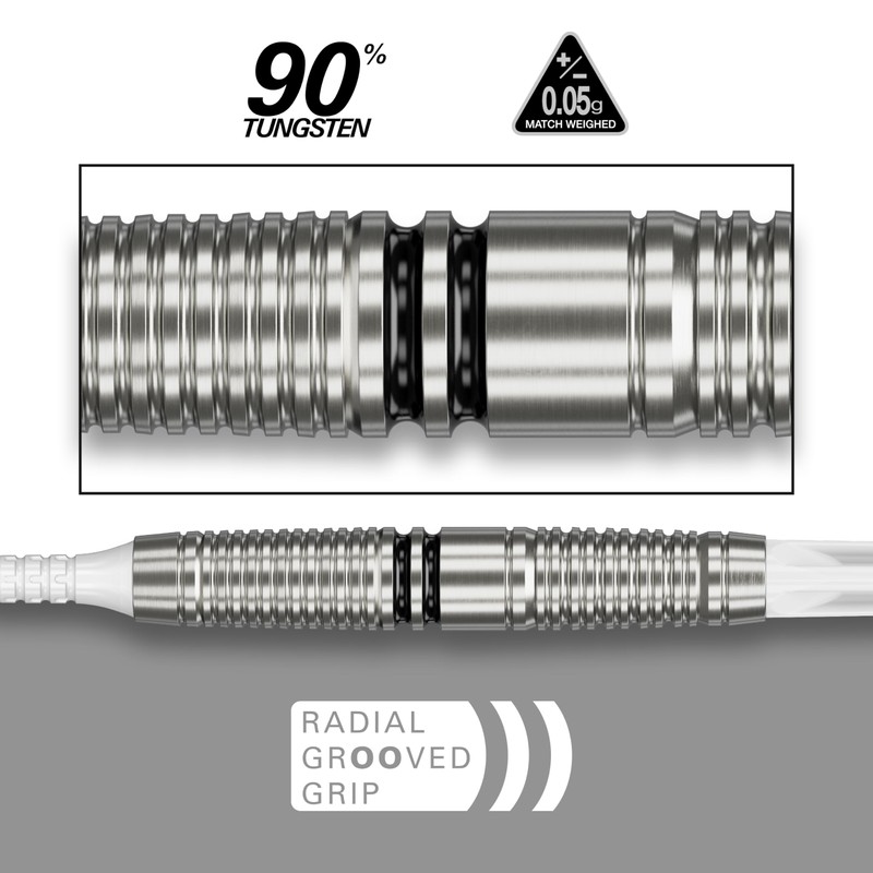 TARGET COLOURS GEN4 BLACK 90% 19G 2BA SOFT TIP DARTS