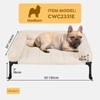 Veehoo Cooling Elevated Dog Bed with Fluffy Plush Bolster Cushion,