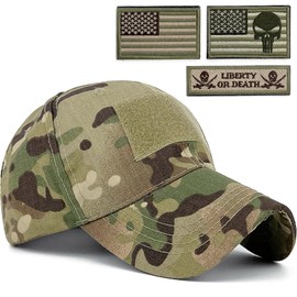 Masktide USA American Flag Hat Camo American Flag Hat American Flag Baseball Caps for Men USA Flag Caps for Men USA Camo Hats for Men Woodland-LG