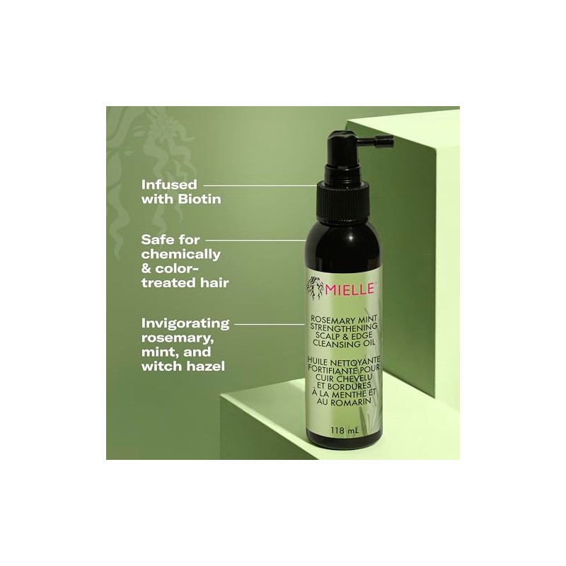 Mielle Rosemary & Mint Scalp Cleansing Oil, Gently Cleanses, 118