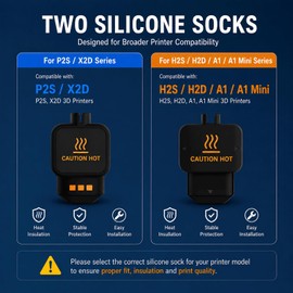 HIKUDIY 3PCS 0.4mm Hardened Steel Integrated Hotend Nozzle Compatible with Bambu Lab X2D P2S H2S H2D, All-Metal Quick Swap Print Head, High Precision Detail Printing, Includes 6 Silicone Socks