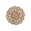 Wood Carved Appliques Decorative Onlays, Round Wood Carving Craft Decals