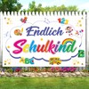 LOHAME Endlich Schulkind Banner 180 x 110cm Einschulung Deko Hintergrund