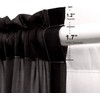 Melodieux Black Ombre Sheer Curtains Gradient Rod Pocket Voiles, 56x81