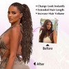 TTPSRY 50cm Womens Wigs Claw Clip Corn Wave Ponytail Realistic