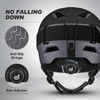 Odoland Ski Helmet, Snowboard Helmet with Ski Goggles for Adults