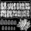 JANLOFO 500 Pieces Short Nail Tips Ultra Thin Oval Nail
