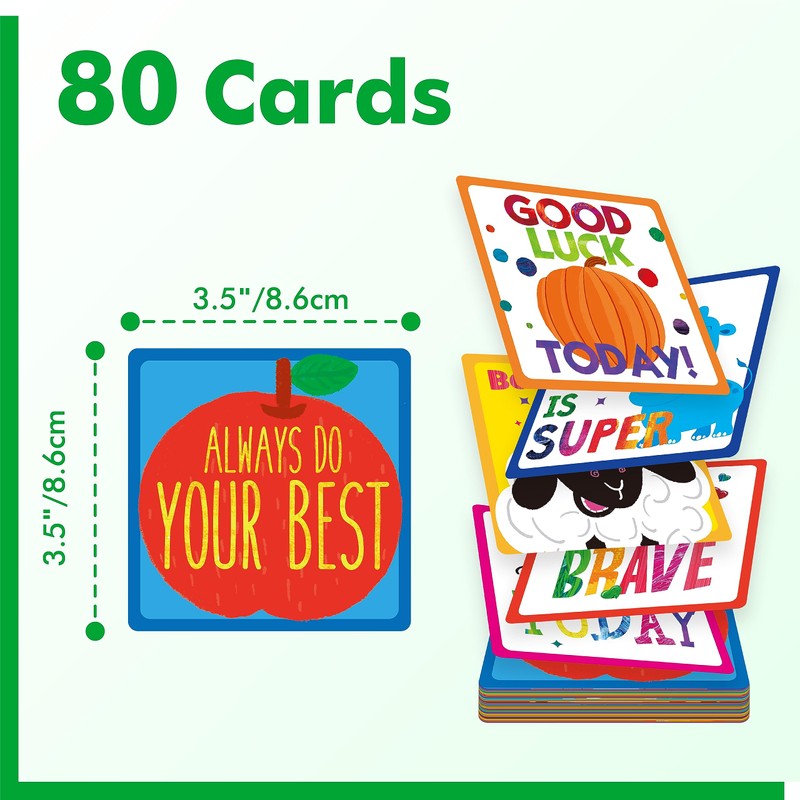 Gethelud 80 PCS Lunch Box Notes for kids, Inspirational Words