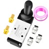 ERGAOBOY 1/4 Inch BSP 5-Way Pneumatic Solenoid Valve with 2