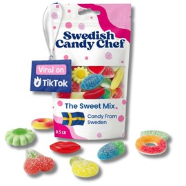 Sweet Swedish Candy Mix Sweet Gummy Candy Bubs - Chewy and Foamy - Hand Packed in Sweden - Swedish Candy Chef - .5LB
