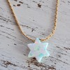 White Opal Star Necklace 14k Gold Filled Necklace Opal Star