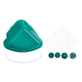 Small Animal Litter Box Fanshaped Rabbit Corner Toilet Box Potty Trainer for Guinea Pigs Chinchilla Ferret Galesaur L