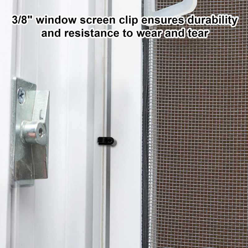 25pcs 3/8in Nylon Window Screen Clips with Screws, Durable Secure
