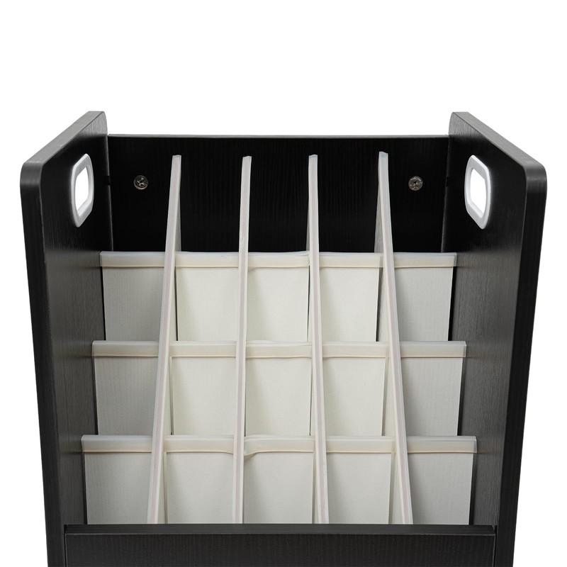 Mobile 20 Slots Blue Print Storage Organizer,Construction Plan Holder,Black