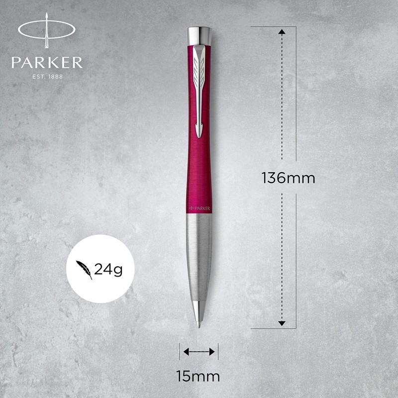 PARKER Urban Twist Ballpoint Pen | Vibrant Magenta with Chrome