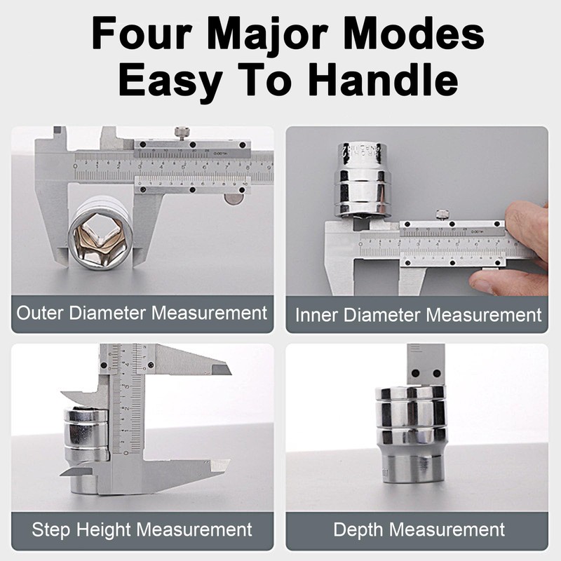 Rierousy Stainless Steel Vernier Caliper 150 mm Precision Caliper with