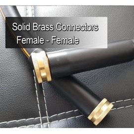 Atlantic Female to Female Heavy Duty Garden Hose 10 ft x 5/8 Inch Black, Short Connection Leader Hose.
