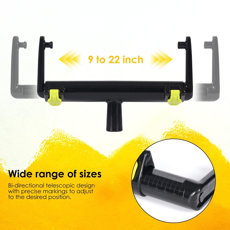 Wide Roller Frame, Adjustable Roller Handle from 9" to 22"