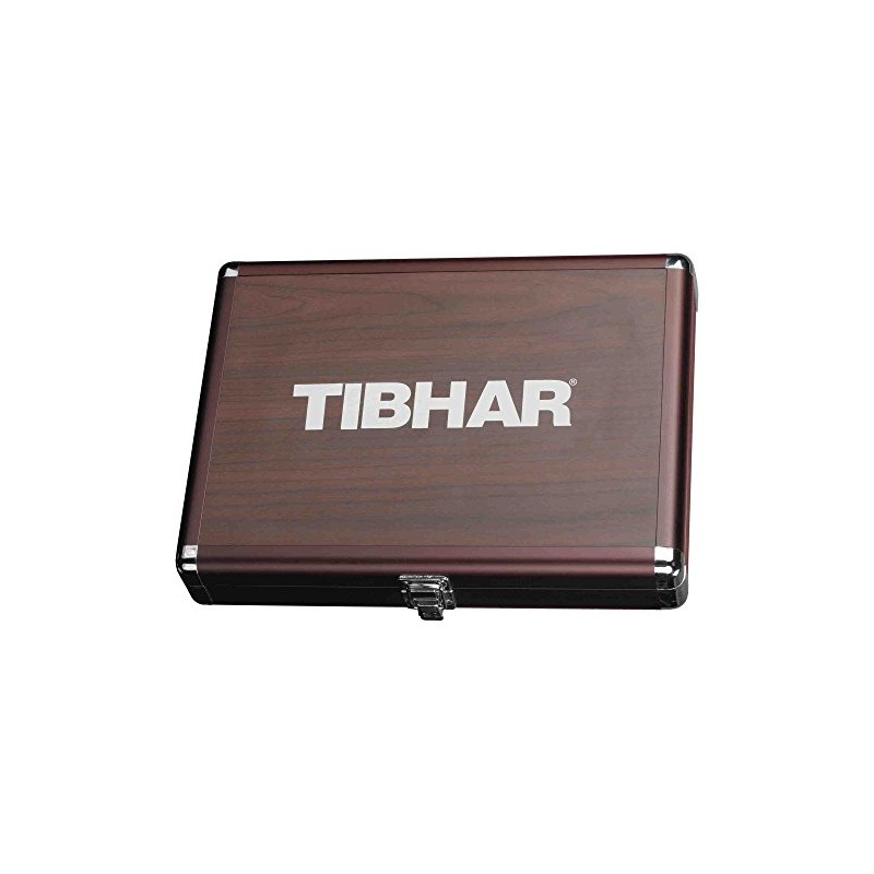 Tibhar Aluminium Cube Premium Racket Case, Brown
